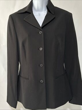 Express Women’s Size Small Solid Black Four Button Front Notch Collar Blazer